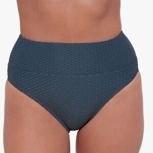 NWT S3 Swim Womens Ultra Banded High Waist Bottom  XL  Dusk Blue